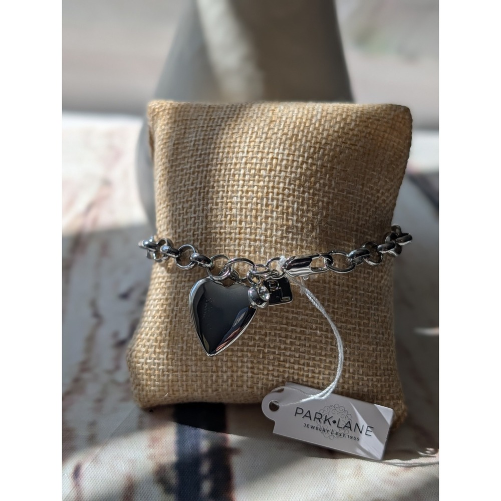 Park Lane Cherish Bracelet Heart Silver Tone 7 1/2 Inch NWT